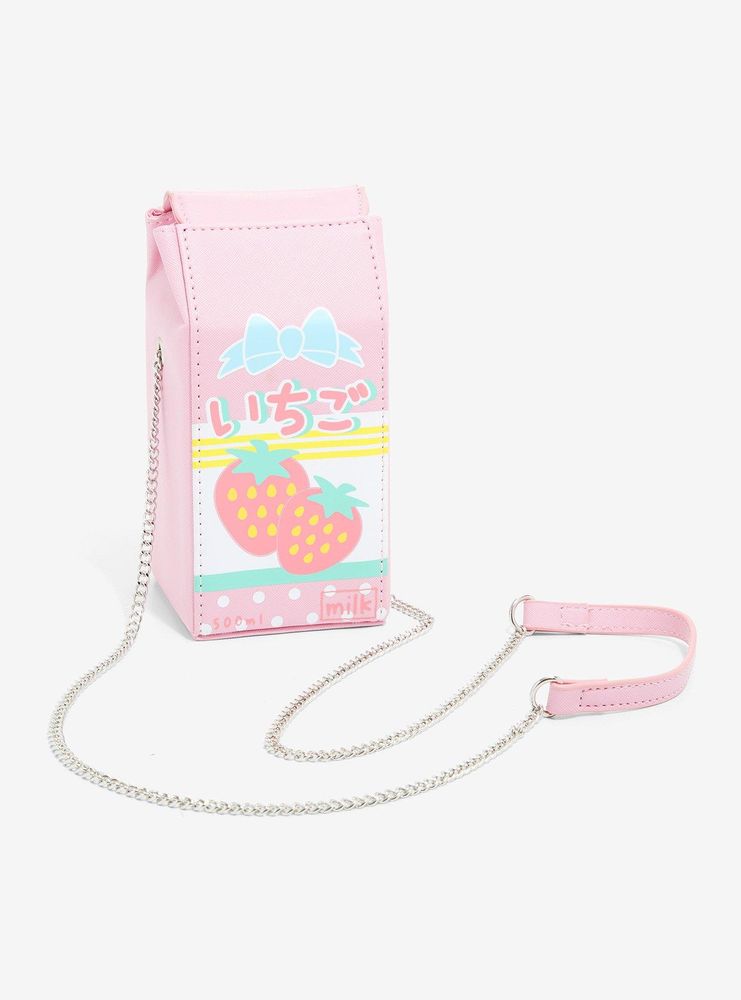 Strawberry Milk Carton Crossbody Bag