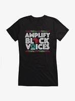 Black History Month Amplify Voices Text Girls T-Shirt