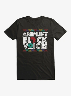 Black History Month Amplify Voices Text T-Shirt