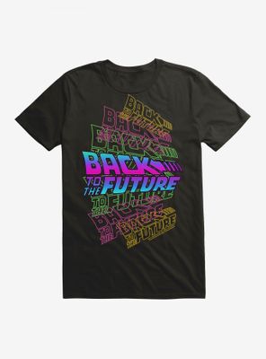 Back To The Future Neon Kaleidoscpoe Logo T-Shirt