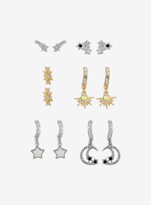 Bling Celestial Charm Earring Set