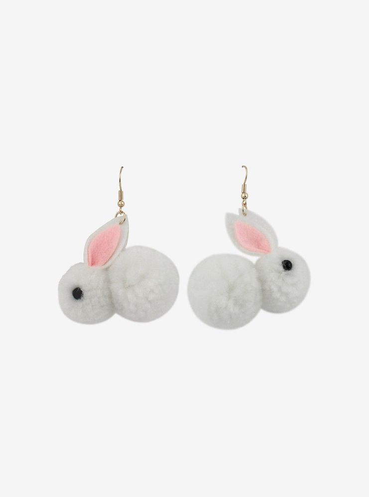 Fuzzy Bunny Drop Earrings