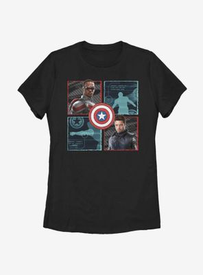 Marvel The Falcon And Winter Soldier Hero Box Up Womens T-Shirt
