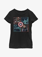 Marvel The Falcon And Winter Soldier Hero Box Up Youth Girls T-Shirt
