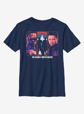 Marvel The Falcon And Winter Soldier Group Youth T-Shirt