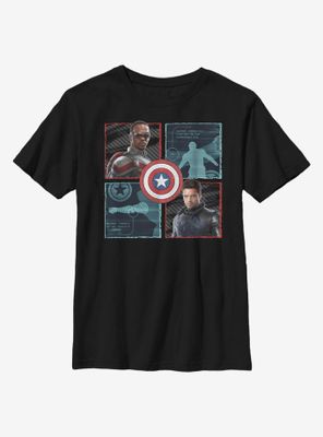 Marvel The Falcon And Winter Soldier Hero Box Up Youth T-Shirt