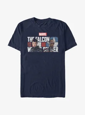 Marvel The Falcon And Winter Soldier Logo Fill T-Shirt