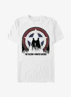 Marvel The Falcon And Winter Soldier Silhouette Shield T-Shirt