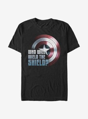 Marvel The Falcon And Winter Soldier Wielding Shield T-Shirt