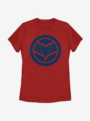 Marvel The Falcon And Winter Soldier Blue Shield Womens T-Shirt