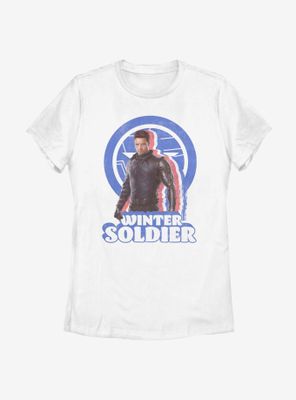 Marvel The Falcon And Winter Soldier Distressed Bucky Womens T-Shirt