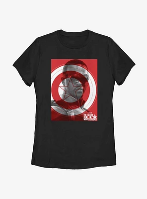 Marvel The Falcon And Winter Soldier Shield Womens T-Shirt