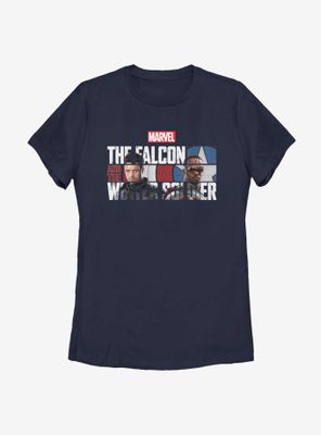 Marvel The Falcon And Winter Soldier Logo Fill Womens T-Shirt