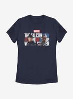 Marvel The Falcon And Winter Soldier Logo Fill Womens T-Shirt