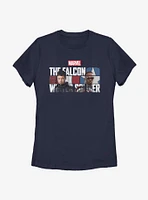 Marvel The Falcon And Winter Soldier Logo Fill Womens T-Shirt