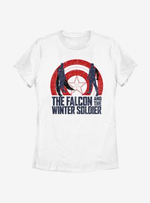 Marvel The Falcon And Winter Soldier Shield Sun Womens T-Shirt