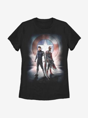 Marvel The Falcon And Winter Soldier Team Poster Womens T-Shirt