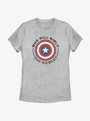 Marvel The Falcon And Winter Soldier Wield Shield Womens T-Shirt