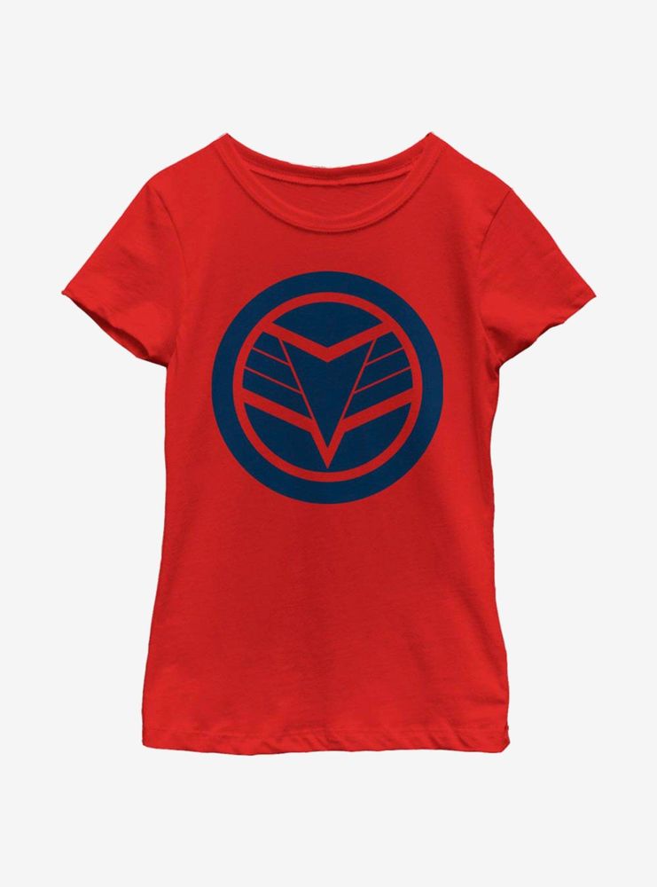 Marvel The Falcon And Winter Soldier Blue Shield Youth Girls T-Shirt