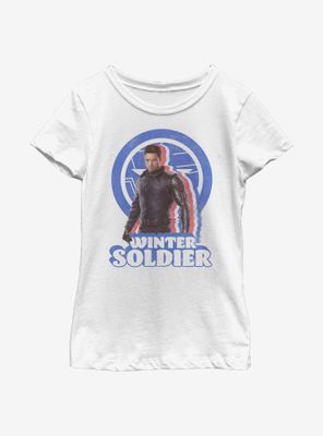 Marvel The Falcon And Winter Soldier Distressed Bucky Youth Girls T-Shirt