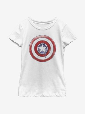 Marvel The Falcon And Winter Soldier Paint Shield Youth Girls T-Shirt