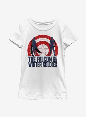 Marvel The Falcon And Winter Soldier Shield Sun Youth Girls T-Shirt