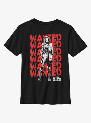 Marvel The Falcon And Winter Soldier Wanted Repeating Red Youth T-Shirt