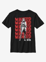 Marvel The Falcon And Winter Soldier Wanted Repeating Red Youth T-Shirt