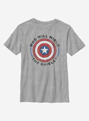 Marvel The Falcon And Winter Soldier Wield Shield Youth T-Shirt
