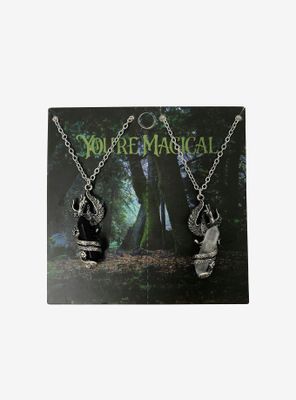 Dragon Crystal Best Friend Necklace Set