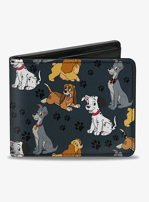 Disney Dogs Collage Paws Bifold Wallet