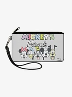 Disney Mickeys The Fab Five Zip Clutch Canvas Wallet