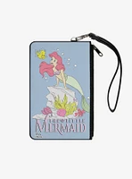 Disney The Little Mermaid Flounder And Ariel Zip Clutch Canvas Wallet