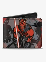 Star Wars The Clone Wars Darth Maul Splatter Bifold Wallet