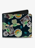 Star Wars The Mandalorian The Child Toss Print Bifold Wallet