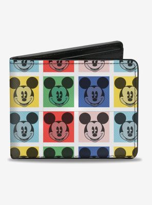 Disney Mickey Mouse Smiling Blocks Bifold Wallet