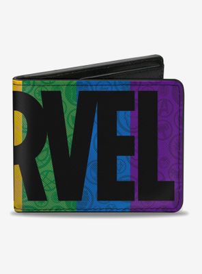 Marvel Brick Rainbow Black Bifold Wallet
