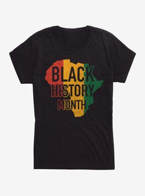 Black History Month Africa Print Womens T-Shirt