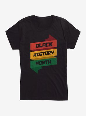 Black History Month Banners Womens T-Shirt
