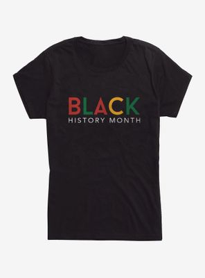 Black History Month Color Block Womens T-Shirt