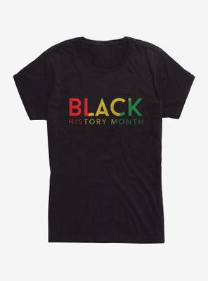 Black History Month Color Stripe Womens T-Shirt