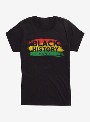 Black History Month Paint Womens T-Shirt