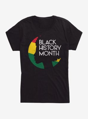 Black History Month Silhouette Womens T-Shirt