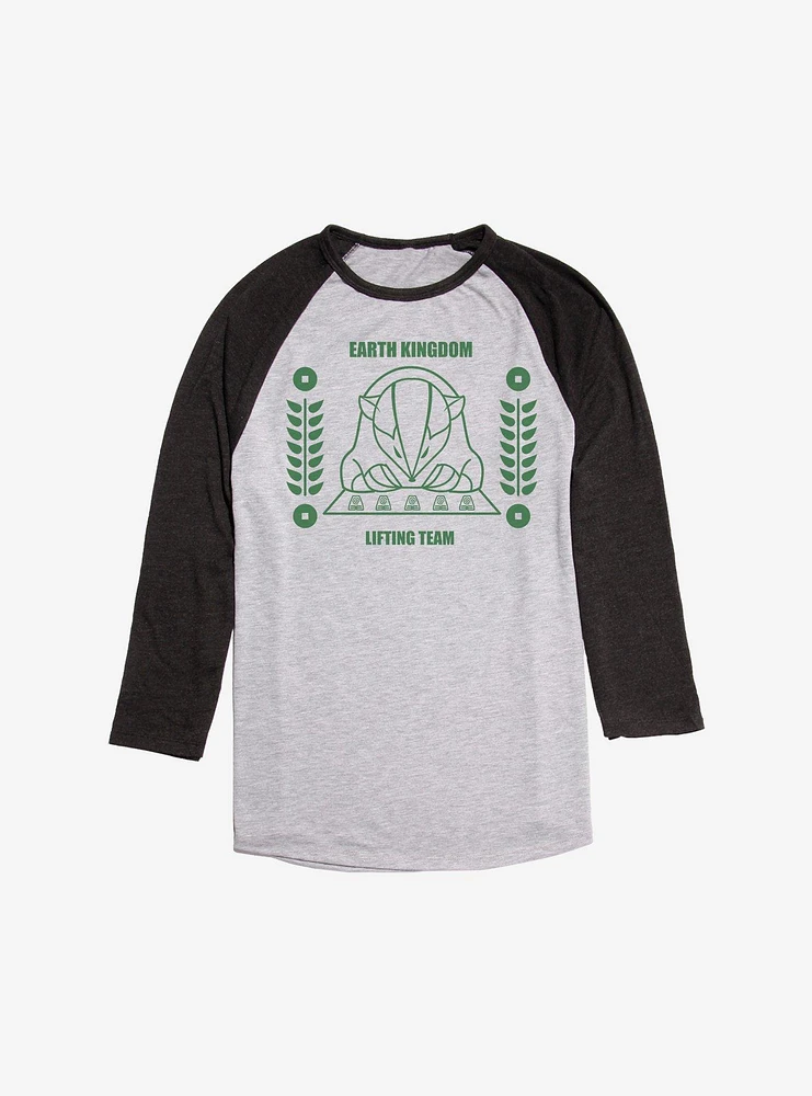 Avatar: The Last Airbender Badgermole Lifting Team Raglan