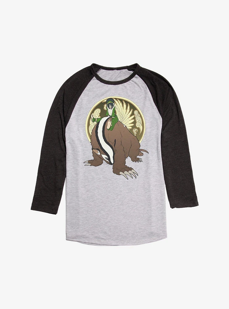 Avatar: The Last Airbender Toph And Badgermole Raglan