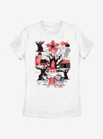 Stranger Things Red Black Womens T-Shirt