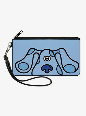 Blue's Clues Blue Face Zip Clutch Canvas Wallet