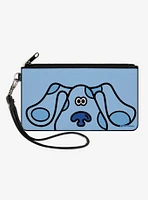Blue's Clues Blue Face Zip Clutch Canvas Wallet