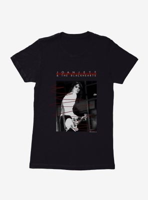 Joan Jett And The Blackhearts Black & White Photo Womens T-Shirt