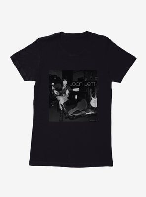 Joan Jett Black And White Photo Logo Womens T-Shirt